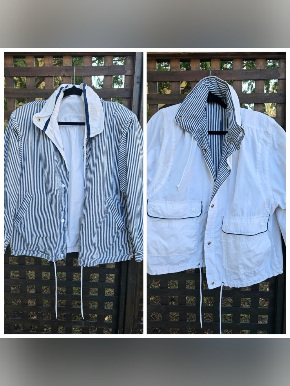 Vintage Seersucker Reversible Jacket
